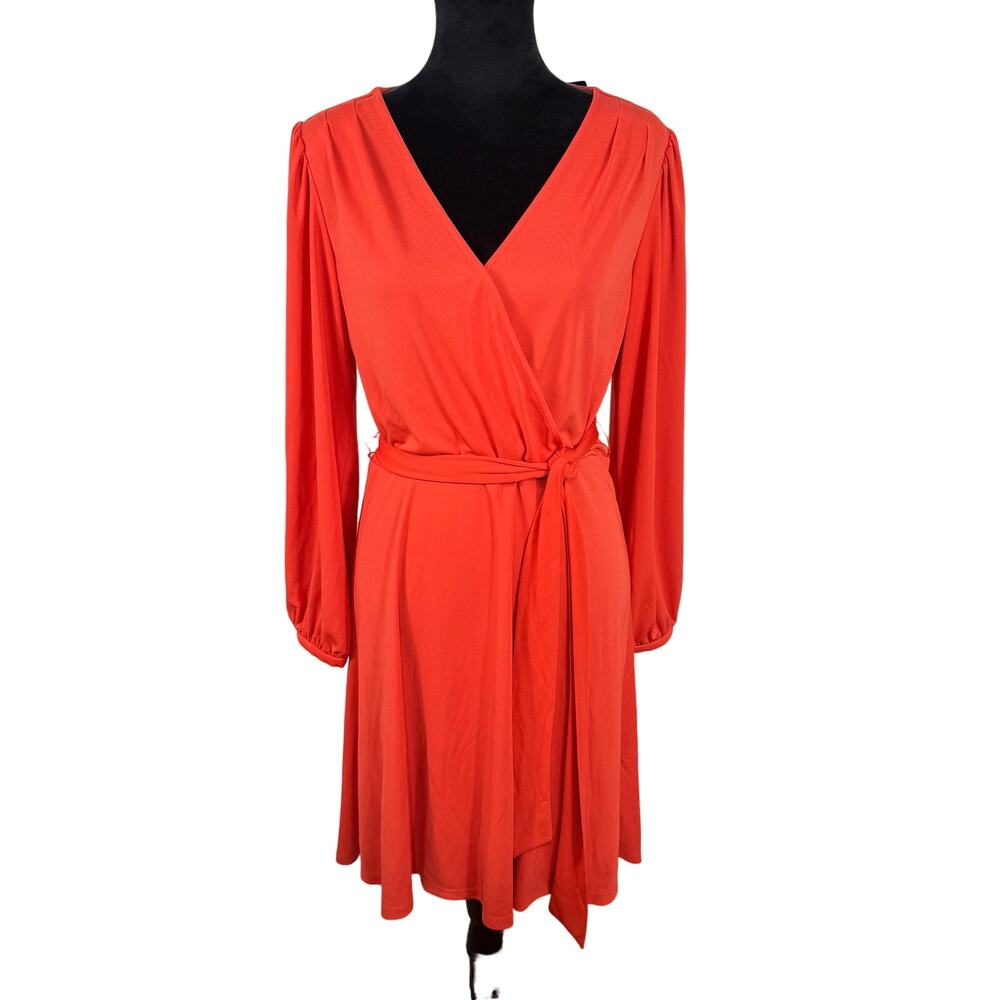 Lauren Ralph Lauren Black Label NWT Long-Sleeve Red Jersey Dress Size 10